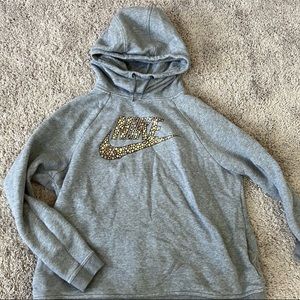 Nike Gold Lettering Women’s Scuba Hoodie Size Large